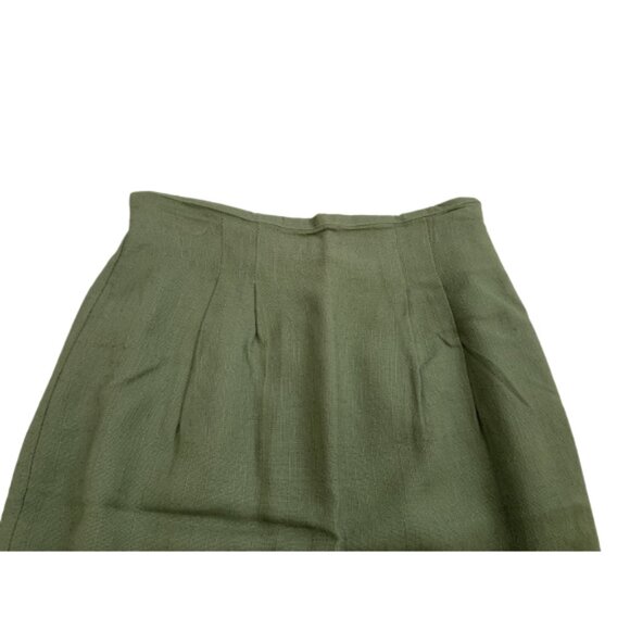 Lot 2 Vintage Pencil Skirt Green & Blue Size 6 & S - Knee-Length Back Slit Lined - Picture 3 of 16